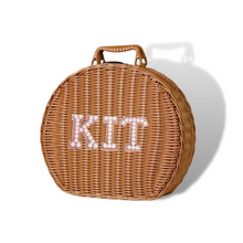 Cargar imagen en el visor de la galería, Personalized Wicker Round Box - Travellers Hat Boutique