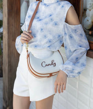 Load image into Gallery viewer, Canvas Half Moon Bag