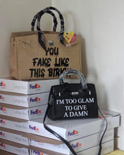 Load image into Gallery viewer, Crocodile Platinum Crossbody Bag | You Fake Like This Birkin