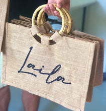 Load image into Gallery viewer, Jute Tote with Bamboo Handle | 60pcs