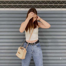 Cargar imagen en el visor de la galería, Mini Retro Raffia Tote