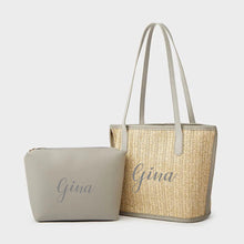 Load image into Gallery viewer, Straw Braided Bag with Inner Pouch