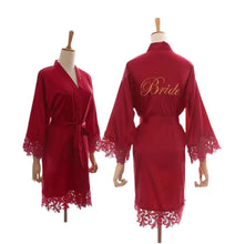 Load image into Gallery viewer, Personalized Lace  Wedding Robe | Bride & Bridesmaid