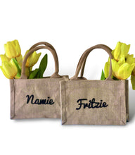 Load image into Gallery viewer, Mini Embroidery Handle Tote Bag - Travellers Hat Boutique