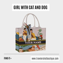 Load image into Gallery viewer, Custom Stripe Canvas Tote Bag
