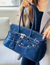 Cargar imagen en el visor de la galería, Denim Birkin Bag