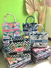 Load image into Gallery viewer, Custom Stripe Canvas Tote Bag