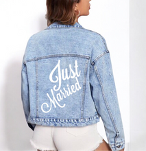 Load image into Gallery viewer, Bride Beaded Denim Jacket | Custom Embroidery