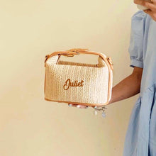 Cargar imagen en el visor de la galería, Mini Retro Raffia Tote