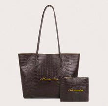 Load image into Gallery viewer, Crocodile Shoulder Tote  Bag