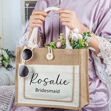Afbeelding in Gallery-weergave laden, Colorful Linen Jute Bag - Travellers Hat Boutique