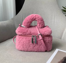 Load image into Gallery viewer, Winter Cashmere Fur Tote Bag
