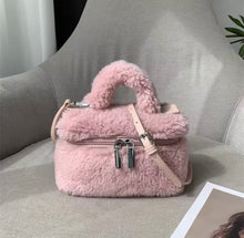 Load image into Gallery viewer, Winter Cashmere Fur Tote Bag