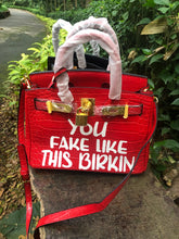 Load image into Gallery viewer, Crocodile Platinum Crossbody Bag | You Fake Like This Birkin