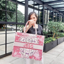 Load image into Gallery viewer, Alicia Tote Bag Seamless Embroidery - Travellers Hat Boutique