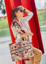 Load image into Gallery viewer, Alicia Tote Bag Seamless Embroidery - Travellers Hat Boutique