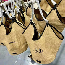 Load image into Gallery viewer, Leather Woven Bucket Bag