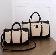 Cargar imagen en el visor de la galería, Personalized Duffle Leather Bag