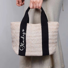 Load image into Gallery viewer, Personalized Boho Straw Bag - Travellers Hat Boutique
