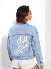 Load image into Gallery viewer, Bride Beaded Denim Jacket | Custom Embroidery