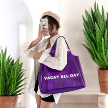 Cargar imagen en el visor de la galería, Graphic Transparent Shoulder Tote Bag