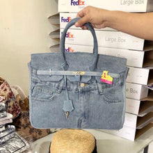 Lataa kuva Galleria-katseluun, Denim Birkin Bag