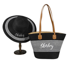 Cargar imagen en el visor de la galería, Straw Bag & Hat Set
