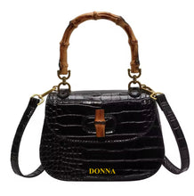 Load image into Gallery viewer, Bamboo Croco Handbag