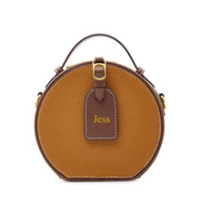 Load image into Gallery viewer, Mini Round Leather Bag - Travellers Hat Boutique