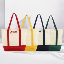 Cargar imagen en el visor de la galería, Embroidered Two Tone Canvas bag