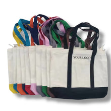 Cargar imagen en el visor de la galería, Embroidered Two Tone Canvas bag
