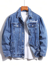 Load image into Gallery viewer, Mens Denim Jacket | Custom Embroidery