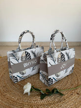 Load image into Gallery viewer, PREMIUM QUALITY - EMBROIDERED Custom Stripe Canvas Tote Bag - Travellers Hat Boutique