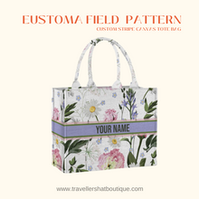 Load image into Gallery viewer, Custom Stripe Canvas Tote Bag