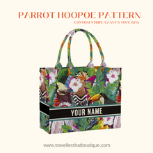 Load image into Gallery viewer, Custom Stripe Canvas Tote Bag