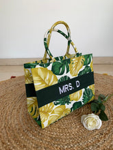 Load image into Gallery viewer, PREMIUM QUALITY - EMBROIDERED Custom Stripe Canvas Tote Bag - Travellers Hat Boutique