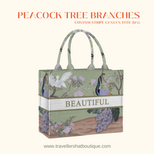 Load image into Gallery viewer, Custom Stripe Canvas Tote Bag