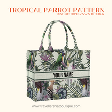 Load image into Gallery viewer, Custom Stripe Canvas Tote Bag
