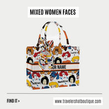 Load image into Gallery viewer, Custom Stripe Canvas Tote Bag