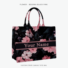 Load image into Gallery viewer, Custom Stripe Canvas Tote Bag
