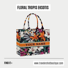 Load image into Gallery viewer, Custom Stripe Canvas Tote Bag