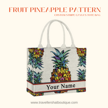 Load image into Gallery viewer, Custom Stripe Canvas Tote Bag
