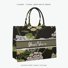 Load image into Gallery viewer, Custom Stripe Canvas Tote Bag