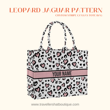 Load image into Gallery viewer, Custom Stripe Canvas Tote Bag