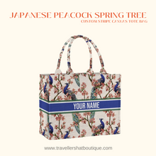 Load image into Gallery viewer, Custom Stripe Canvas Tote Bag
