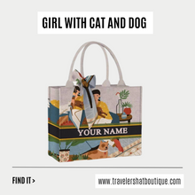 Load image into Gallery viewer, Custom Stripe Canvas Tote Bag