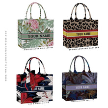 Load image into Gallery viewer, Custom Stripe Canvas Tote Bag