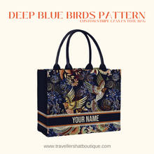 Load image into Gallery viewer, Custom Stripe Canvas Tote Bag