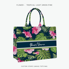 Load image into Gallery viewer, Custom Stripe Canvas Tote Bag