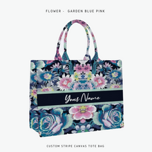 Load image into Gallery viewer, Custom Stripe Canvas Tote Bag